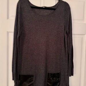 Halogen Gray Tunic with Black Accents